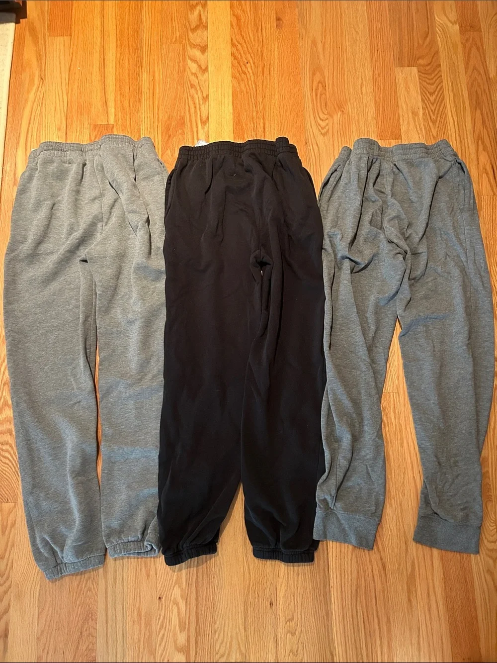Nike Kids Black and Jordan Gray Fleece Jogger Pants Bundle 3 pairs